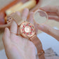 Crystal Lively Locket Watch | Rose Gold Minimalist Watch with Floating Charms | Scorching Rose