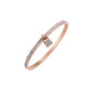 7'' Crystal Bangle Belt Bracelet JUNO MALLET Rose Gold Women's Watch Accessory