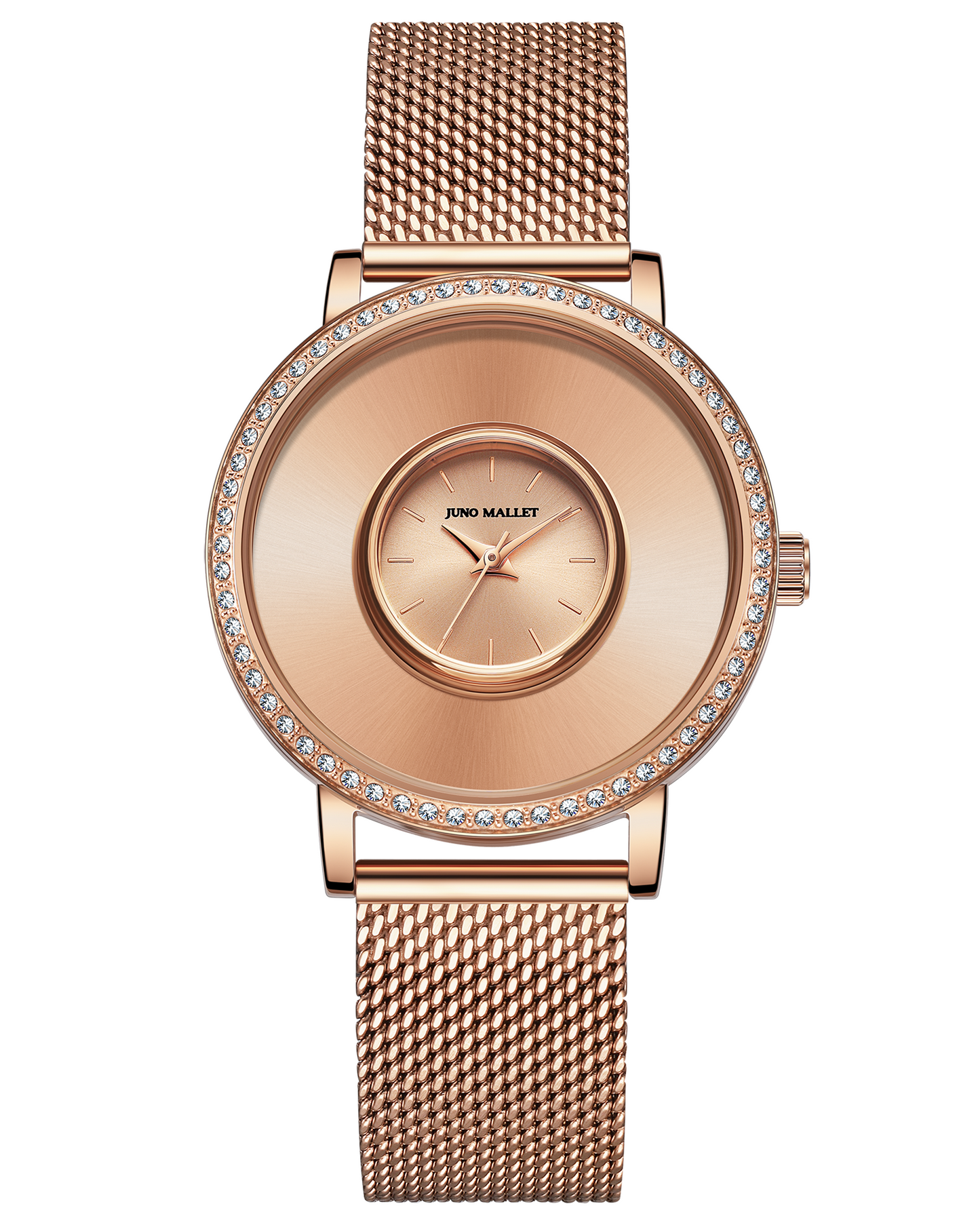 <transcy>水晶活潑小盒手錶|女士 38 毫米極簡主義玫瑰金腕錶，盒式設計，可存放裝飾物</transcy>