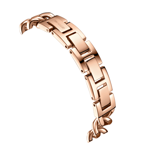 玫瑰金鍊節不銹鋼錶帶 + 4 個表扣，200 毫米長 13 毫米寬 兼容 JUNO MALLET 30 毫米手錶
