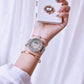 Crystal Lively Locket Watch | Silver Minimalist Watch with Artistical Charm | the Snow Ring