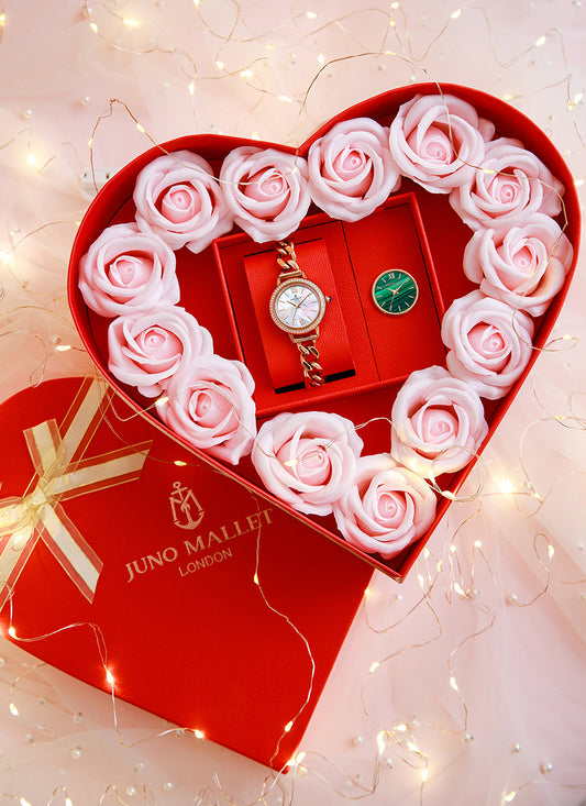 マーメイドパールウォッチと2番目のダイヤルヴィンテージマラカイト「フェイス」|ロマンチックな贅沢なパッケージ|彼女への贈り物