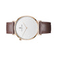 Thomas / Classic Bracelet Watch / Cream White / Chocolate Brown / Rose Gold / 40mm