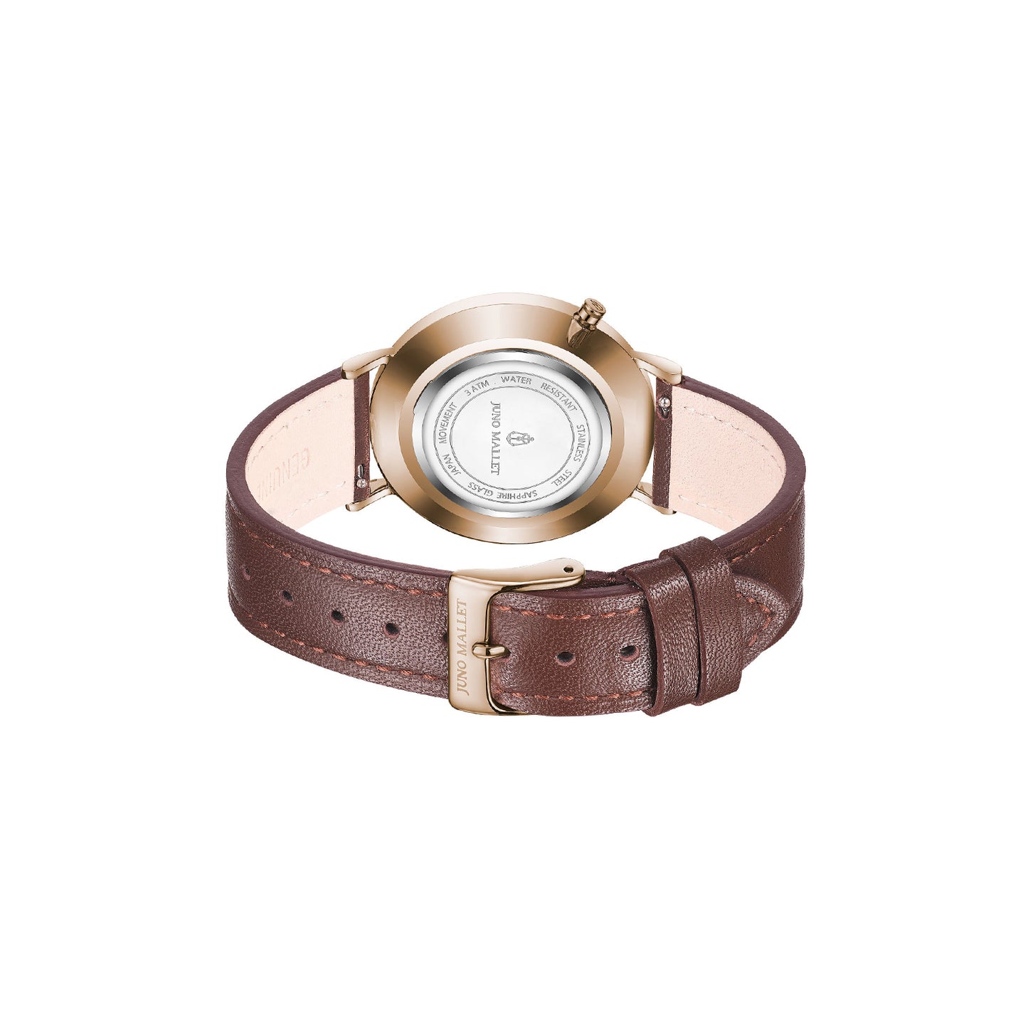 Chelsea / Chocalate Brown / Cream White / Rose Gold / 36mm / Women Bracelet Watch