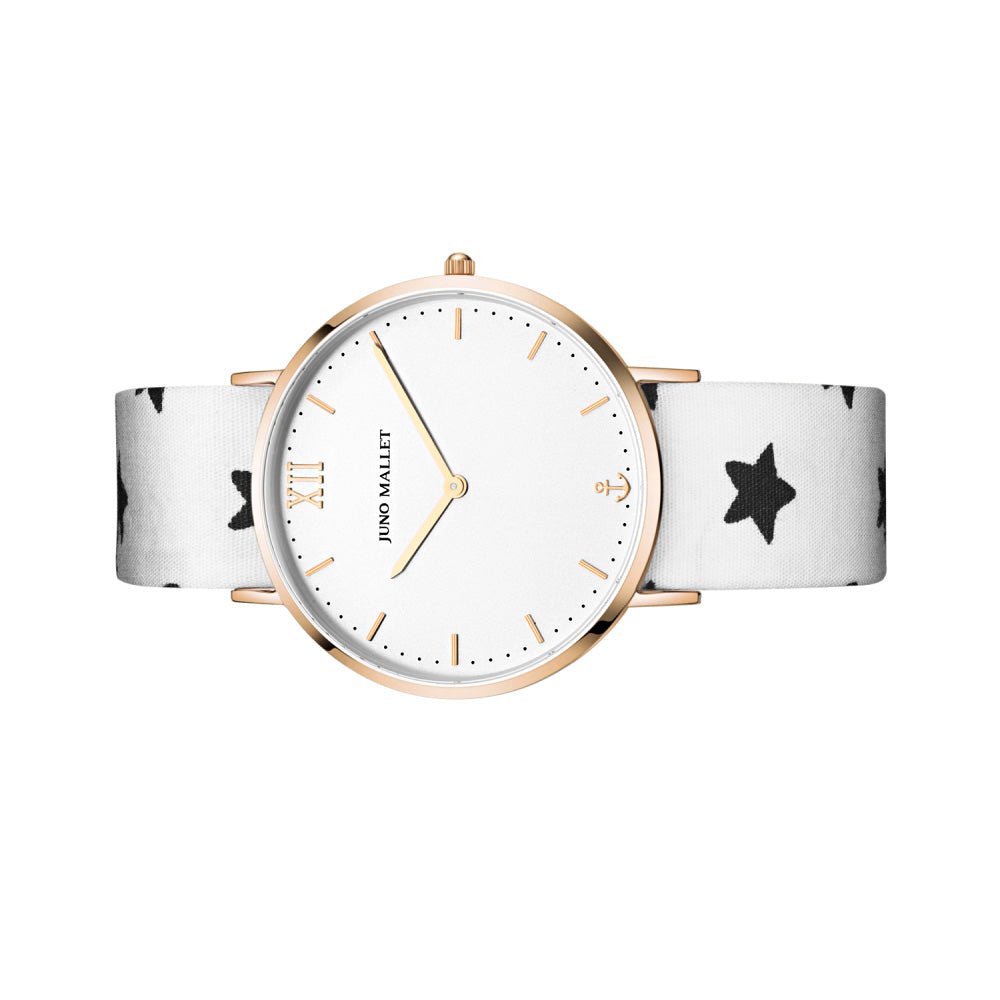 Liberty Girl / 36mm Bracelet Watch / Cotton Strap / My Heart Will Forever Chasing The Star