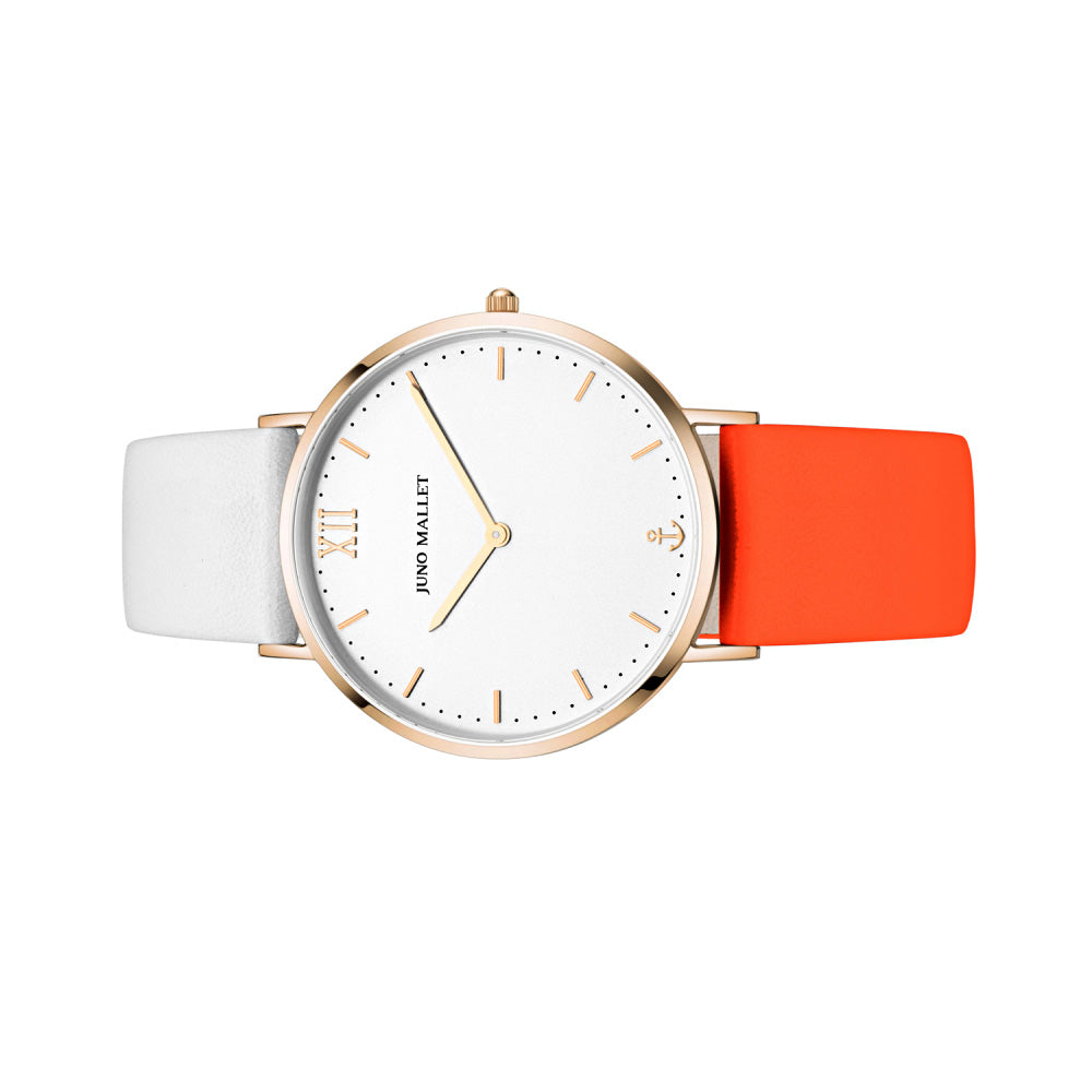 CLASH / 深胡蘿蔔橙 / 白色 / 36mm / 女士手鍊腕錶
