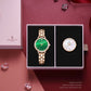 Malachite Bracelet Watch in Rose Gold along with Her 2nd Watch Dial